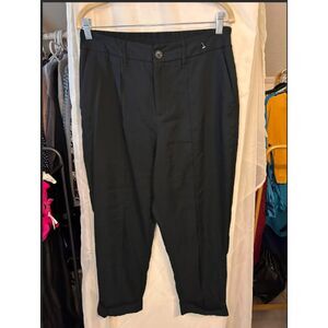 296 A New Day Black Tailored Pants • Cuffed Ankle Trousers  Workwear Dress Pants